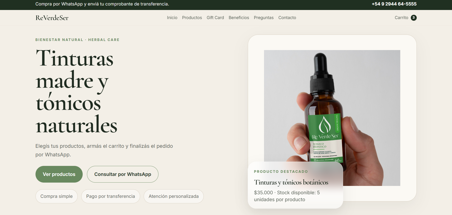 Captura de la web ReVerdeSer